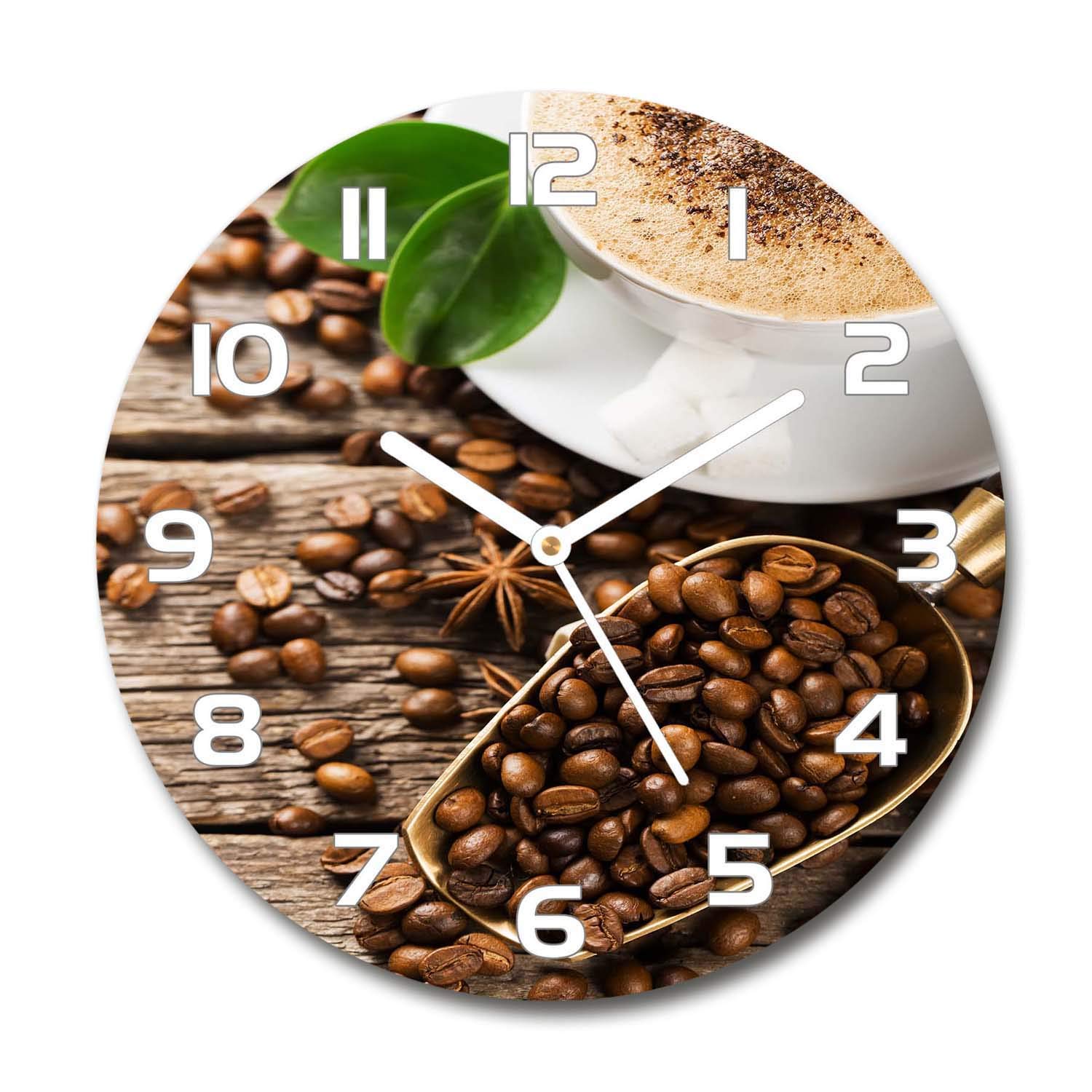 Horloge en verre silencieuse Tulup 60x60cm avec aiguilles blanches