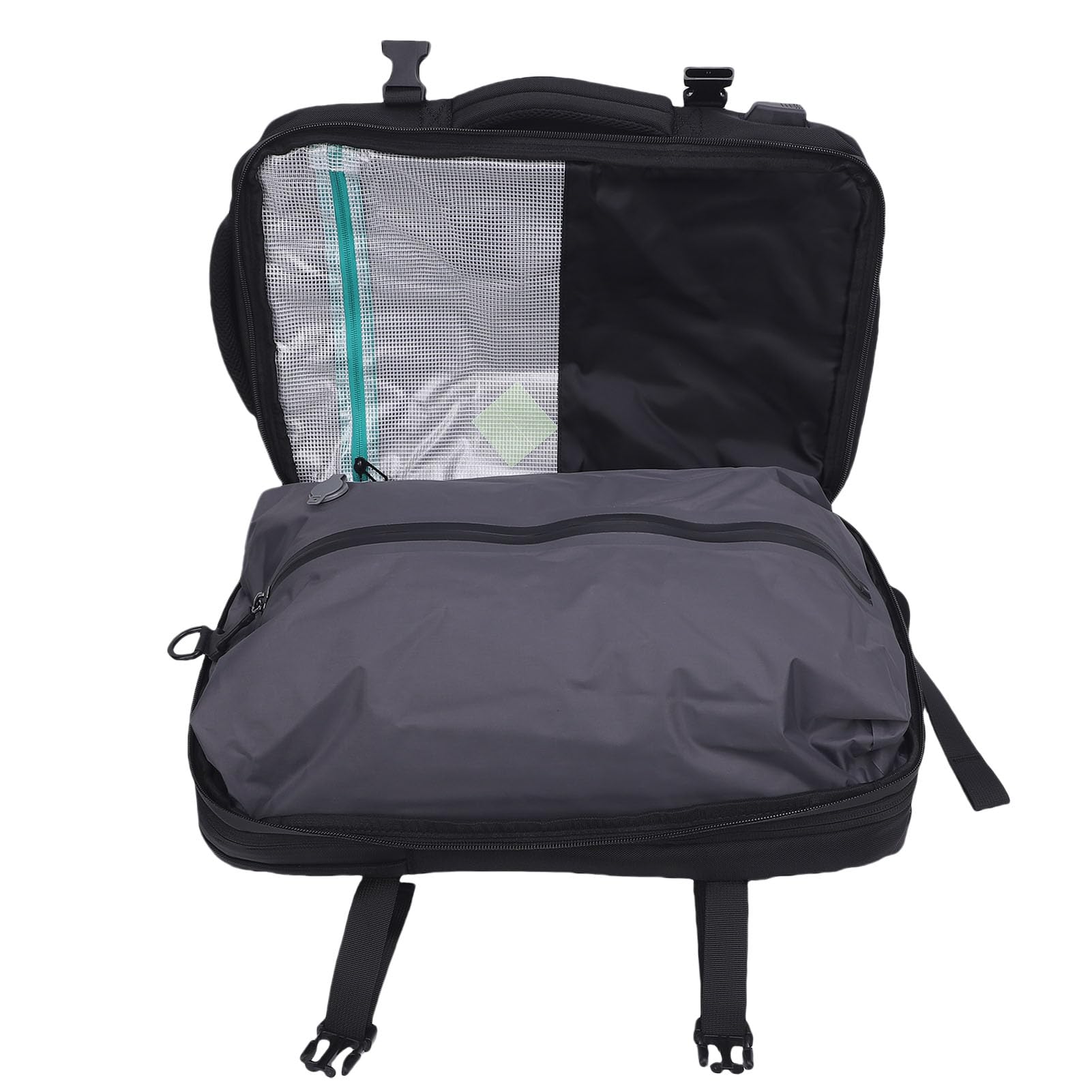 ViaGasaFamido Zaino Sottovuoto, Design a Compressione Espandibile con Porta USB, Zaino Viaggio a Compressione d'aria per Avventurieri e Viaggiatori d'affari