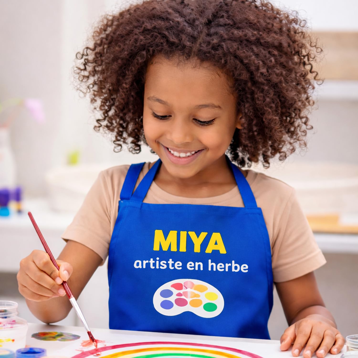 Créez Votre Tablier Enfant Personnalisé avec Texte ou Photo - Plusieurs possibilités de personnalisation