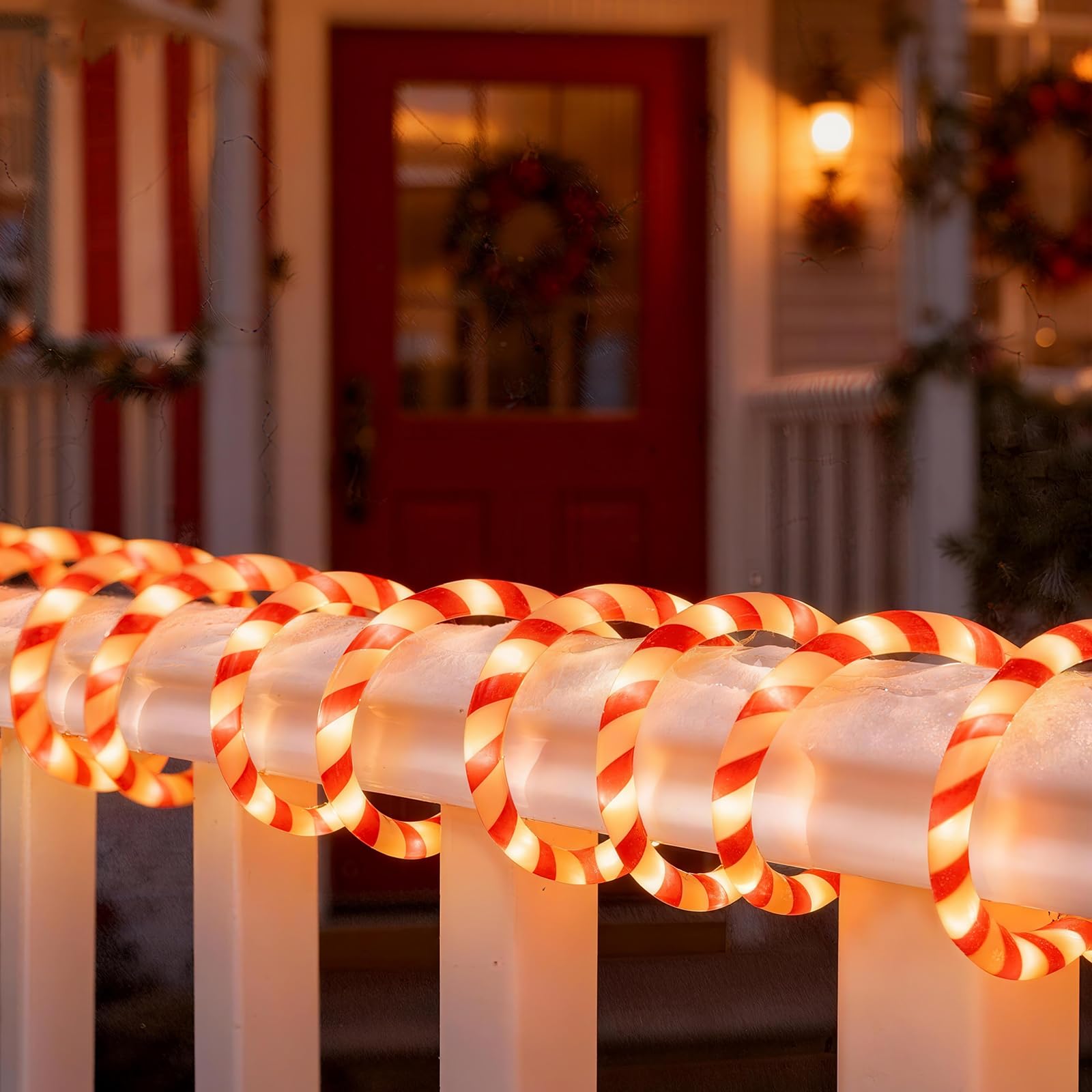 クリスマスツリー 180cm LED コットンキャンディCotton Candy Amazon.com: Vigdur Candy Cane Lights, 18FT 216 LEDs Christmas Rope