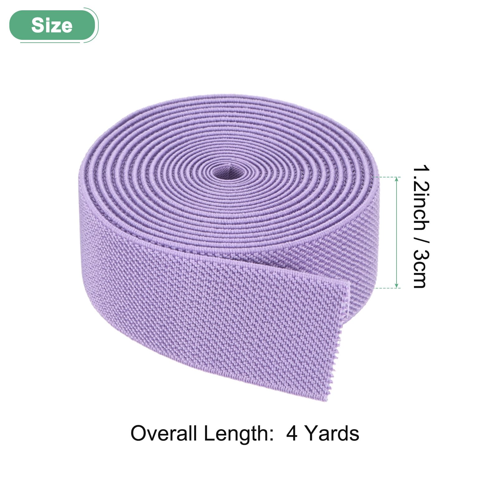 M METERXITY Elastic Bands for Sewing 1.2" 4 Yards Roll of High Elasticity Knit Elastic Spool - Image 3