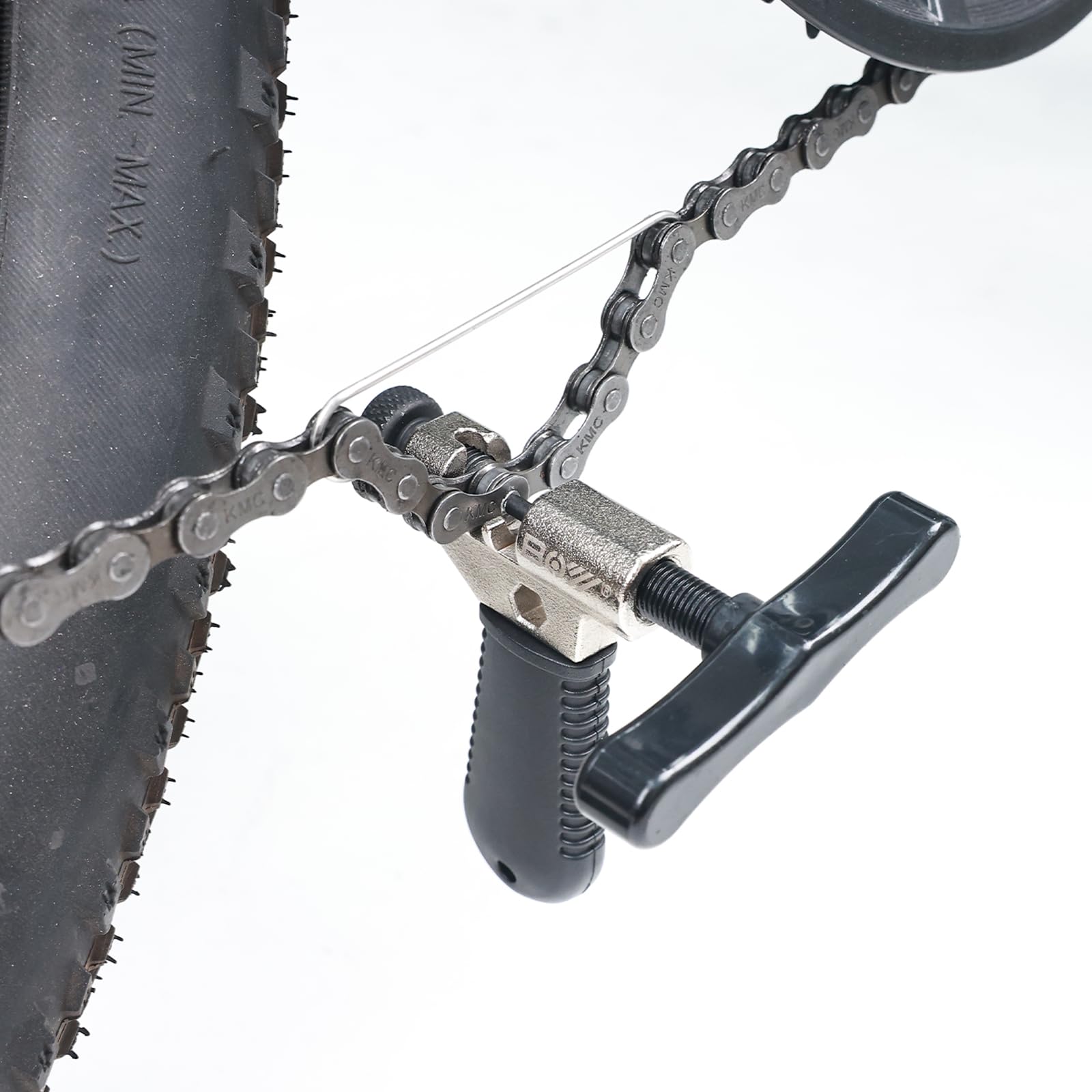 Uniwersalny zestaw narzędzi do łańcucha rowerowego, z wyłącznikiem rowerowym, szczypce do łańcucha głównego, do szosowego MTB, 1-12 biegów, rozgałęźnik łańcucha i łamacz łańcucha (czarny)