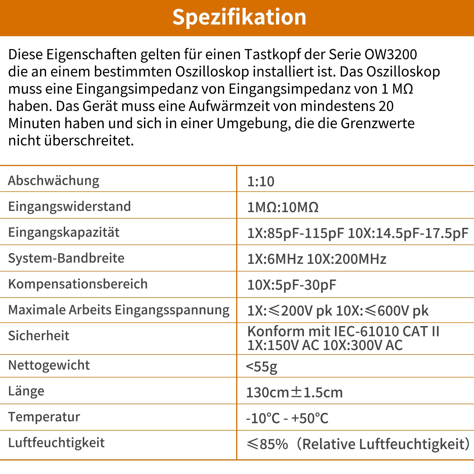 OWON 200 MHz Oszilloskop Tastkopf Kit, BNC-Oszilloskop-Klemmentastkopf-Dämpfung kann durch 1x oder 10x Schiebeschalter für Oszilloskope der eingestellt Werden