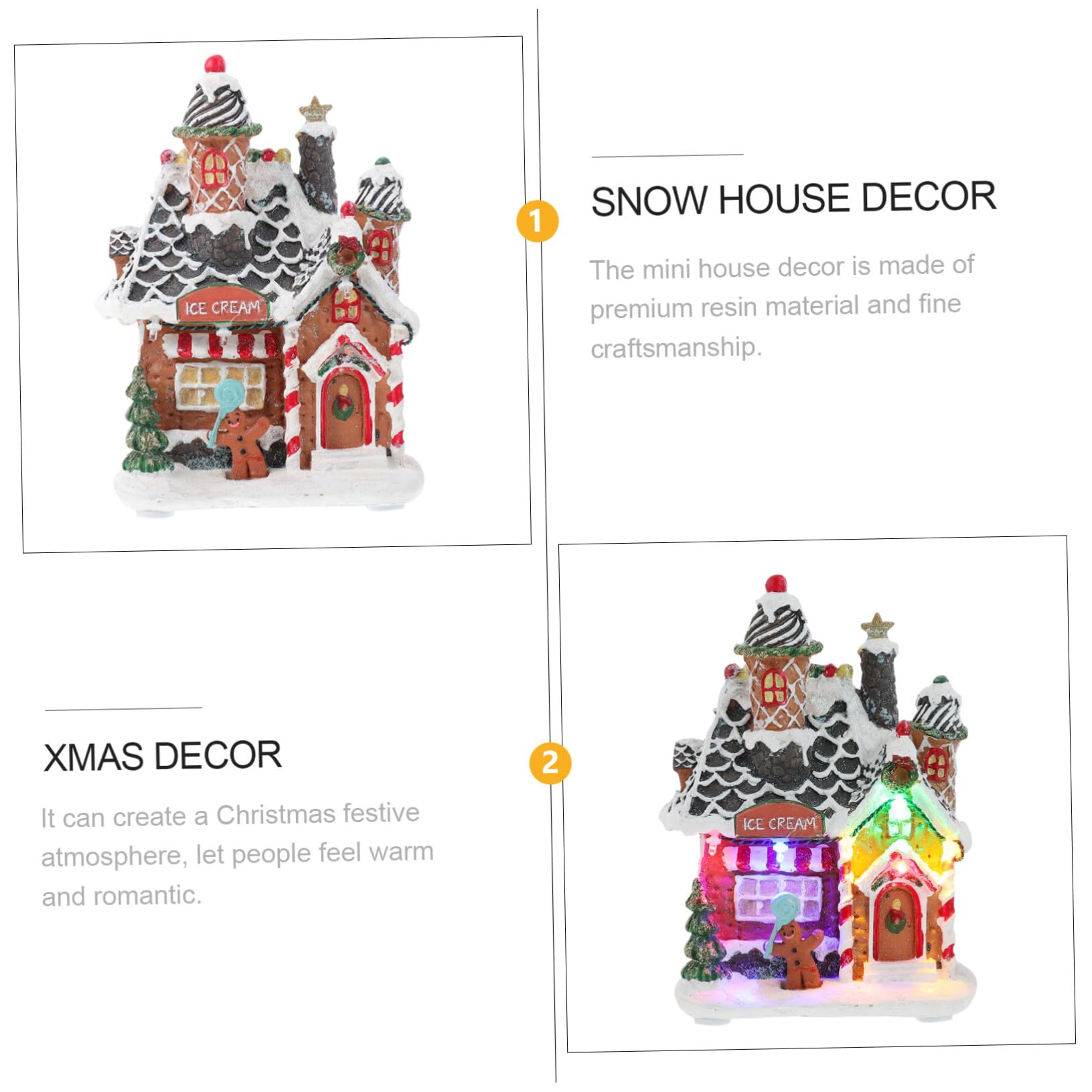 Świąteczna Ozdoba LED Śnieżny Domek Wystawę Świecący Imprezy Xmas Prezent Świąteczny Idealny Do Dekoracji Domu i Biura