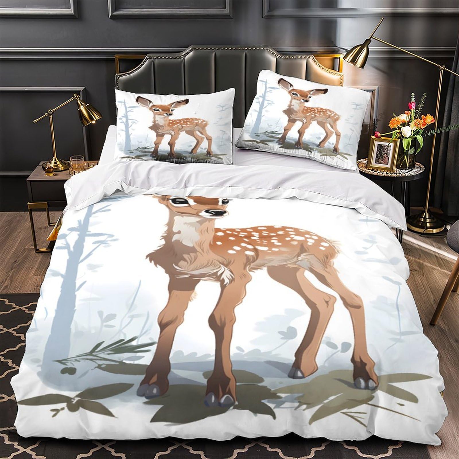 Housse de couette 3D effet ultra douce parure de lit supérieure