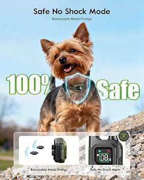 SLOPEHILL Mini Shock Collar for Small Dogs 5-30lbs,Featuring No Shock Mode