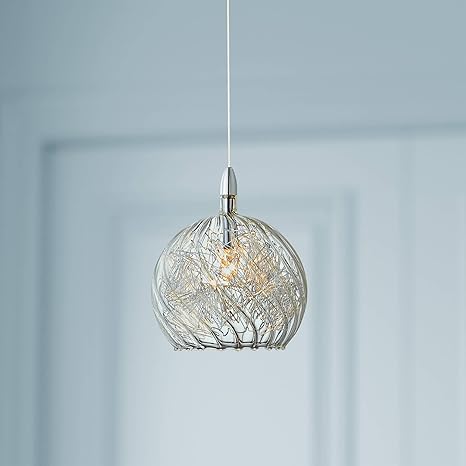 Swirling glass globe pendant light Clearance