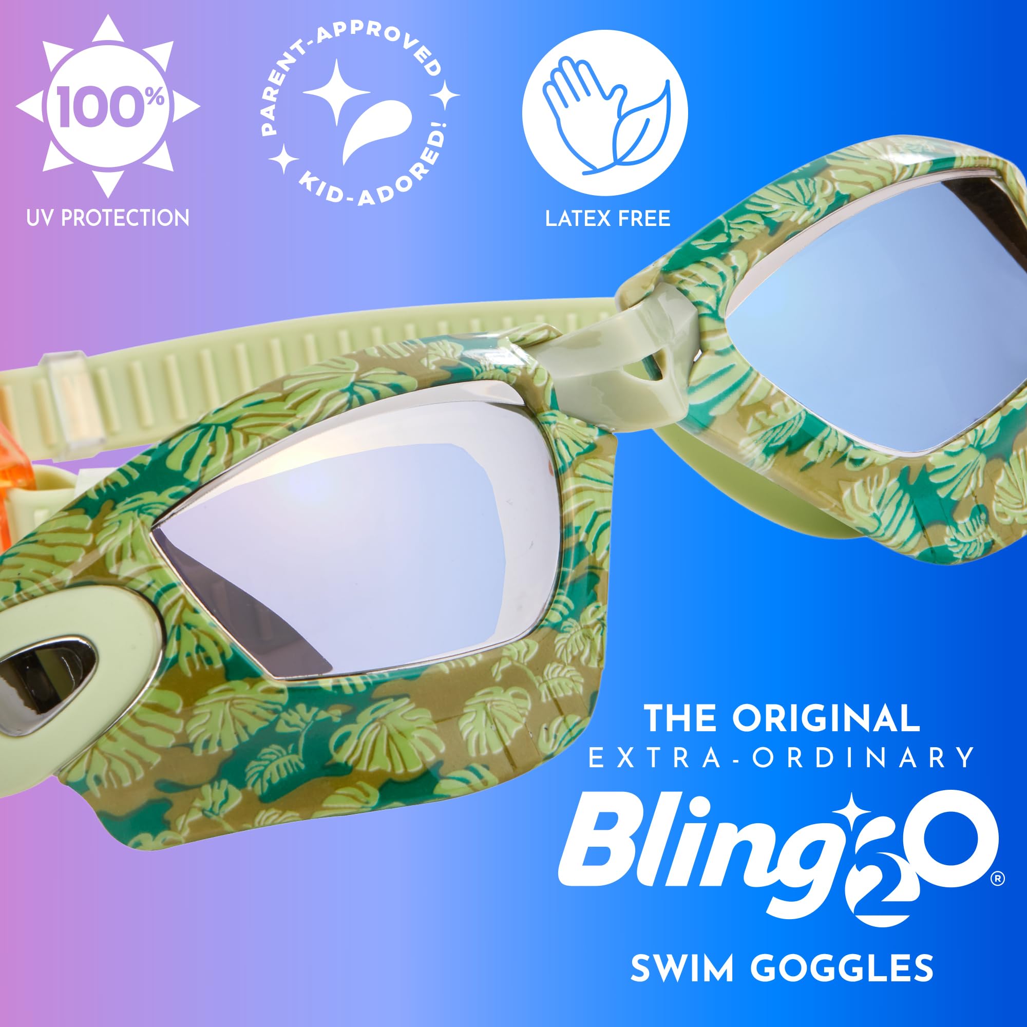 Bling 2O Gogle pływackie dla dzieci - Gogle chłopięce 8+