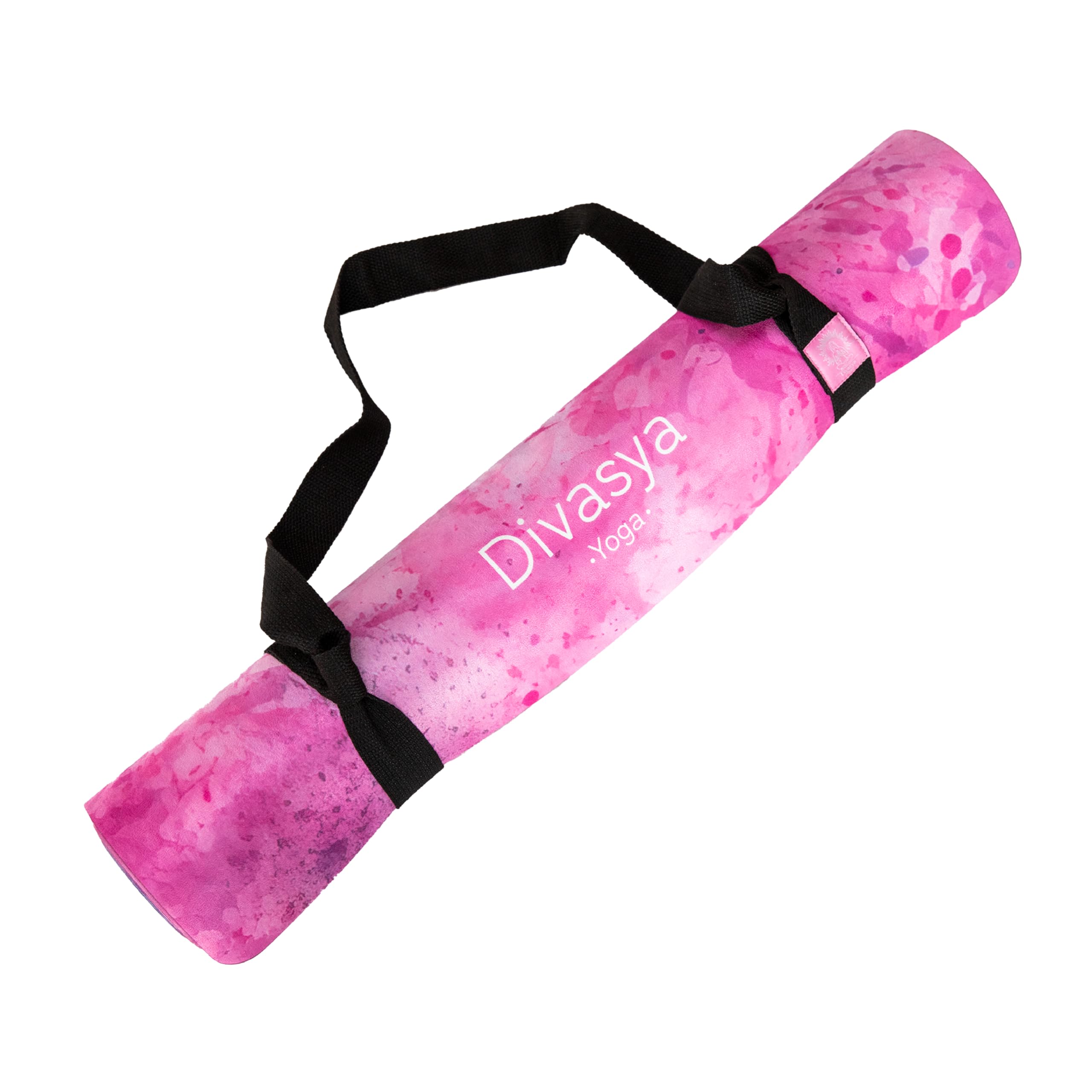 Esterilla de yoga sostenible y antideslizante: caucho natural antideslizante y superficie de microfibra absorbente, extra ancha y gruesa 183 x 68 x 0,5 cm, correa de transporte