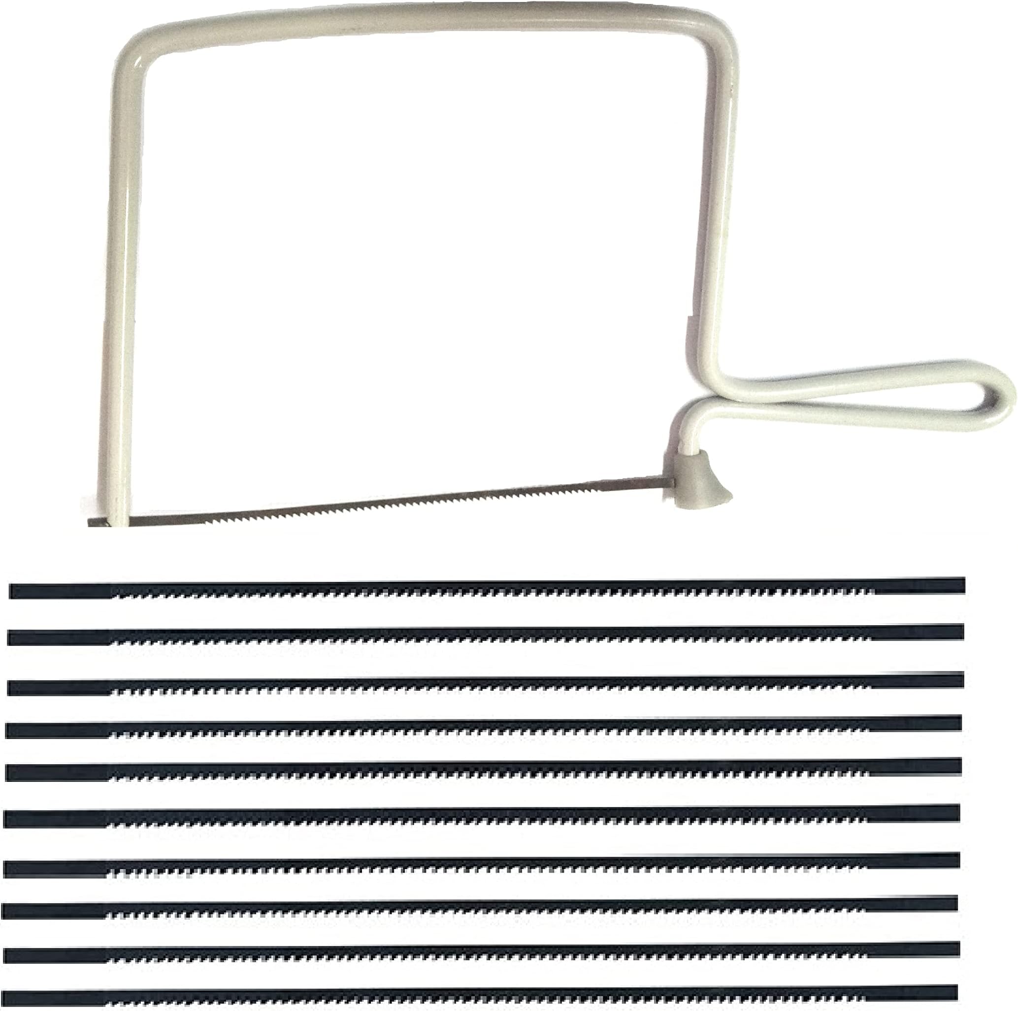 LOVELY Coping Saw Hacksaw with Blade Size 6"-150 MM with 10 Spare Blades - Pack of 1