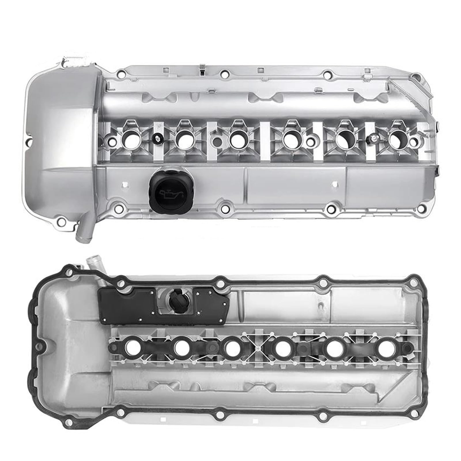 Guarnizione Coperchio Punterie 11127512839 11 12 7 512 839 Coperchio Valvole Motore In Alluminio Con Guarnizione Bulloni E Tappo Per M54 E46 325i 330i 525i X3 X5 2003-2006