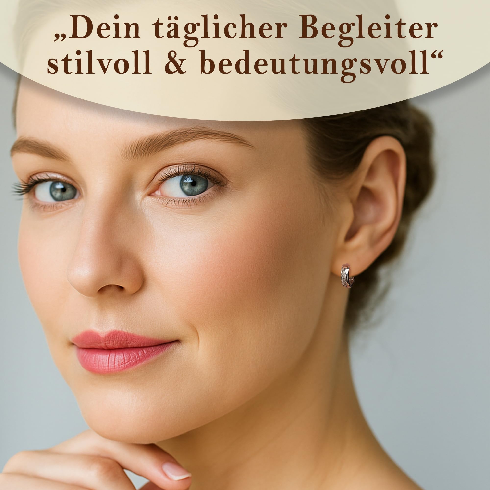Cassini | Breite Creolen Damen Ohrringe aus 925 Sterling Silber – Matt & Poliert, Verziert mit Zirkonia Steinen, Hypoallergen & Allergiefrei, Elegante Silber Creolen, 3CZQ