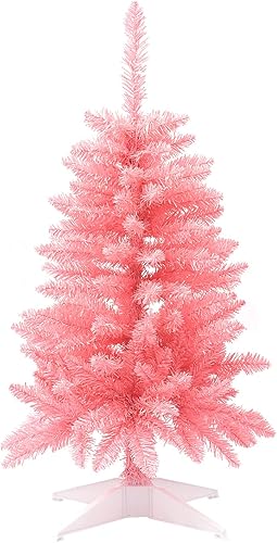 Miniatura 48 de Pequeño árbol de Navidad artificial de 4 pies para decoración de la casa de Halloween, color plateado Plata