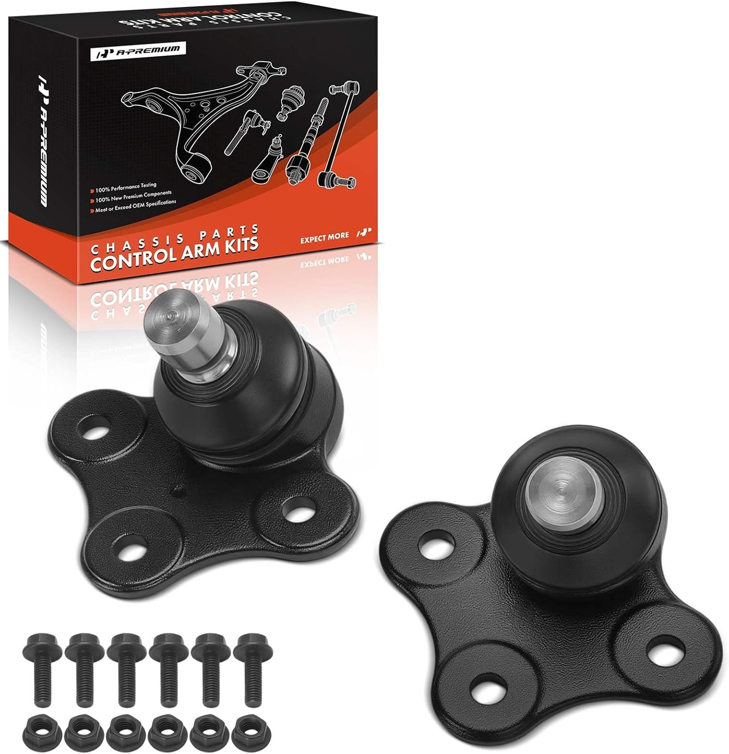 A-Premium 2 x Front Lower Ball Joints, Compatible with Ram ProMaster City 2015-2022