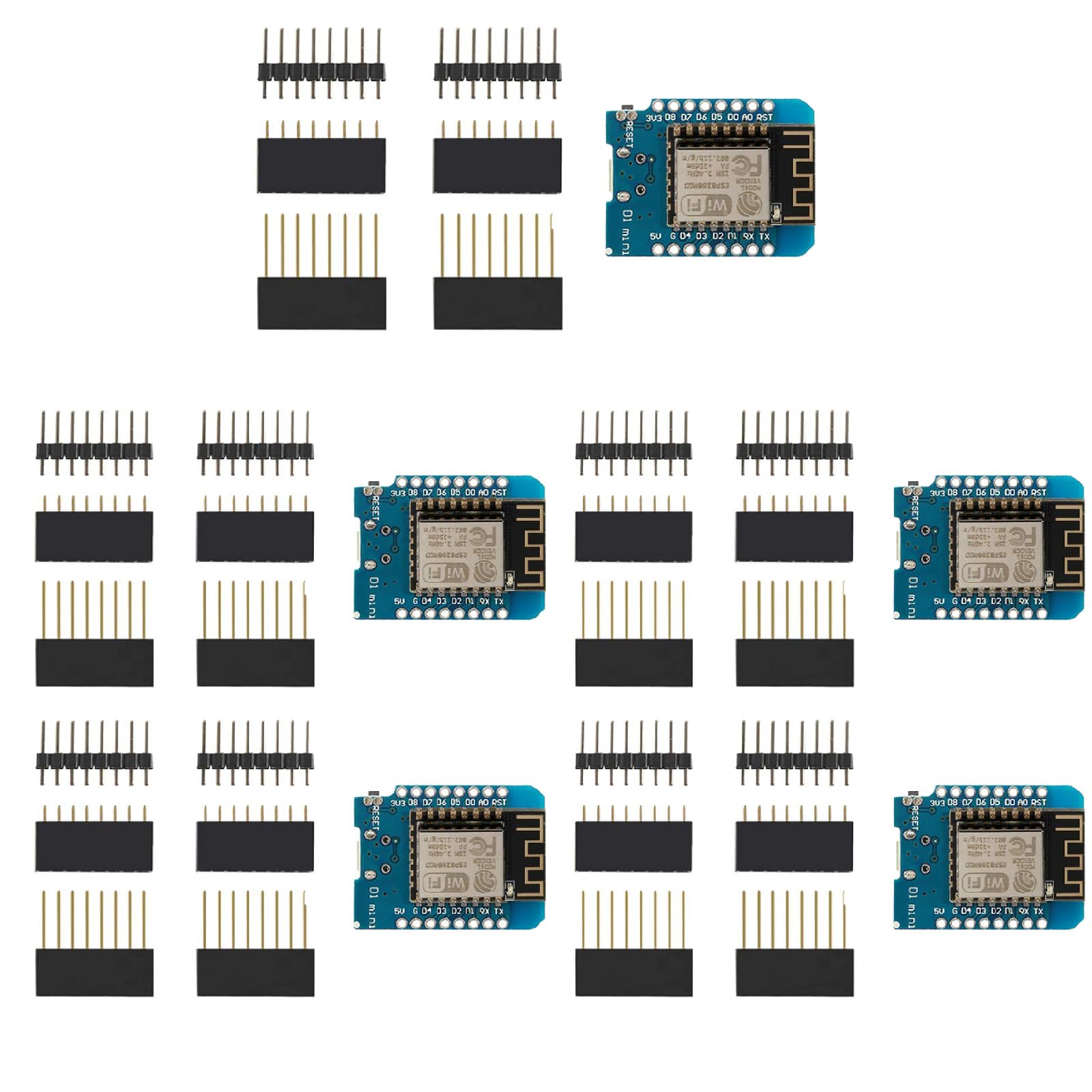 Photo 1 of hiBCTR 5-Pack ESP8266 ESP-12F NodeMCU WiFi Module, 4MB