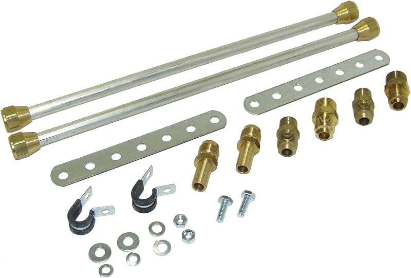 Kit de linhas metálicas Hayden Automotive 293 para radiador de óleo – tubos de 3/8" e extensões 1/2" NPT, 1 unidade