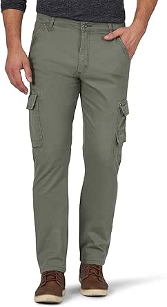 Wrangler Authentics Pantauthentics voor heren 'Pantauthentics' ' ' s Grote & Lange Klassieke Cargo Twill Slang Casual Broek, Zwarte Twill, 34W / 32L