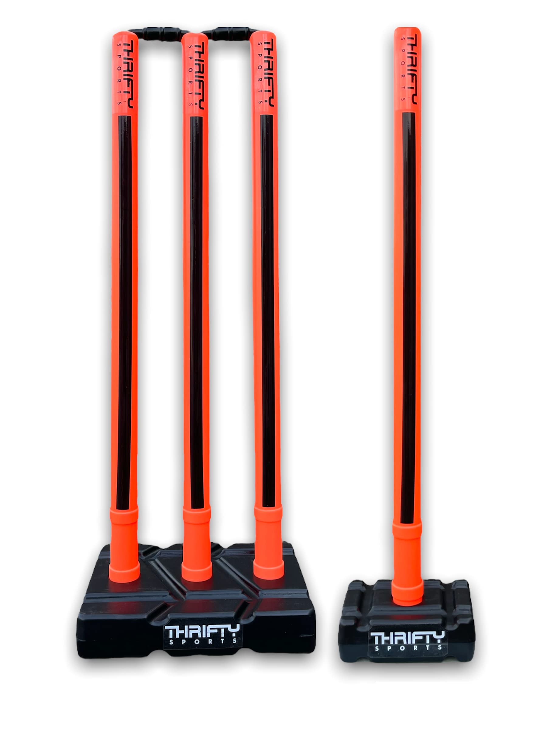 Thrifty Sports® Cricket Stumps Set - 4 Stumps + 2 Bails + 2 Stand Full Size 30/32" (ST Orange +1) (B0B3TBJLN1) Amazon Price History, Amazon Price Tracker