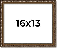 Vista 97 de Marco de fotos completo de madera dorada envejecida de 16 x 20 pulgadas con plexiglás acrílico UV, parte trasera de tablero de espuma y accesorios