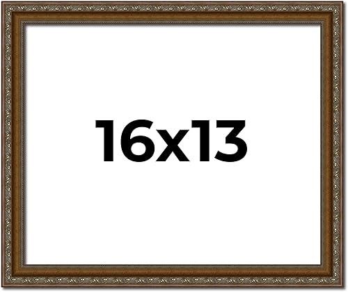 Miniatura 97 de Marco de fotos completo de madera dorada envejecida de 16 x 20 pulgadas con plexiglás acrílico UV, parte trasera de tablero de espuma y accesorios