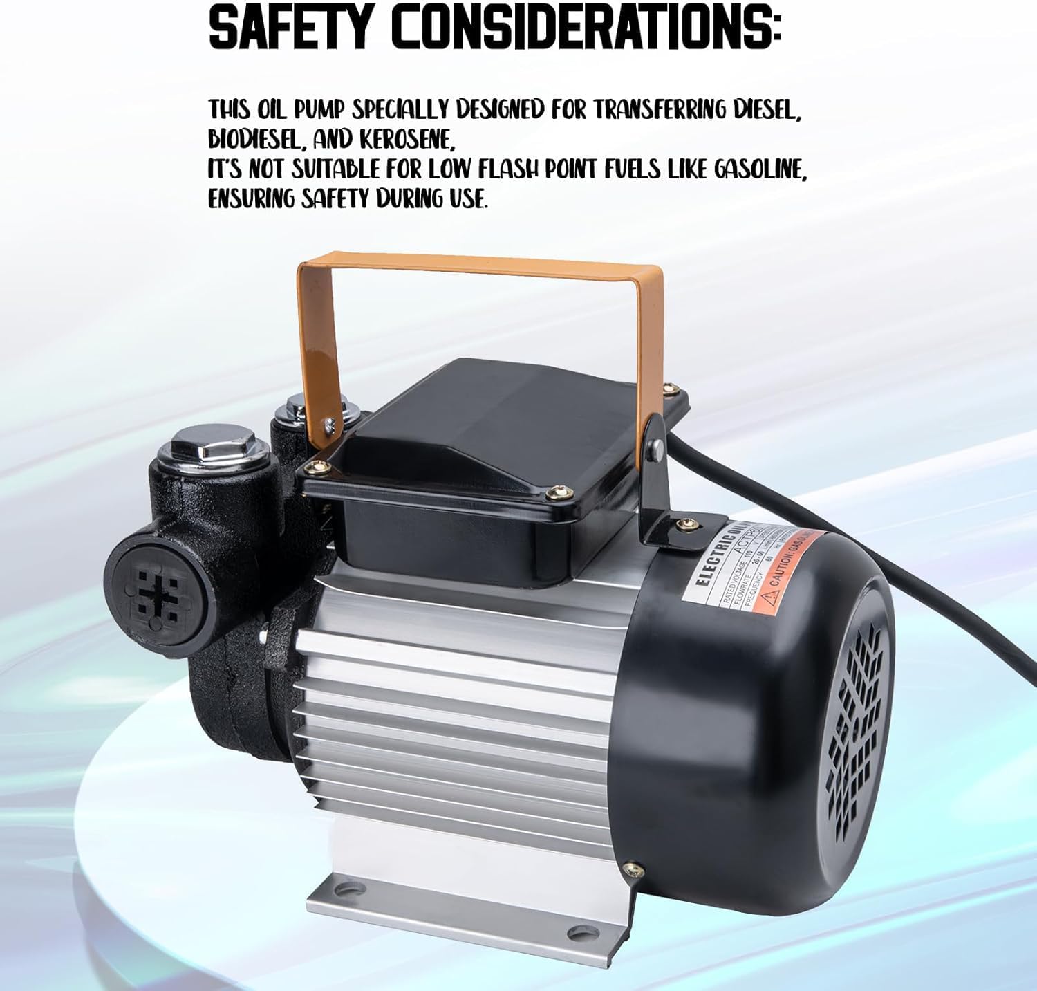 Electric Self-priming Oil Transfer Pump 110V AC 16GPM Fuel Diesel Kerosene Biodiesel Pumps