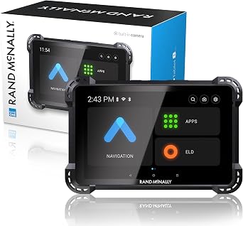 Rand McNally RANDTAB8 8-inch GPS Truck Navigator with Industrys Best Custom Trucking Routes, Rand Navigation 2.0 with 2025 Maps + Built-in Camera