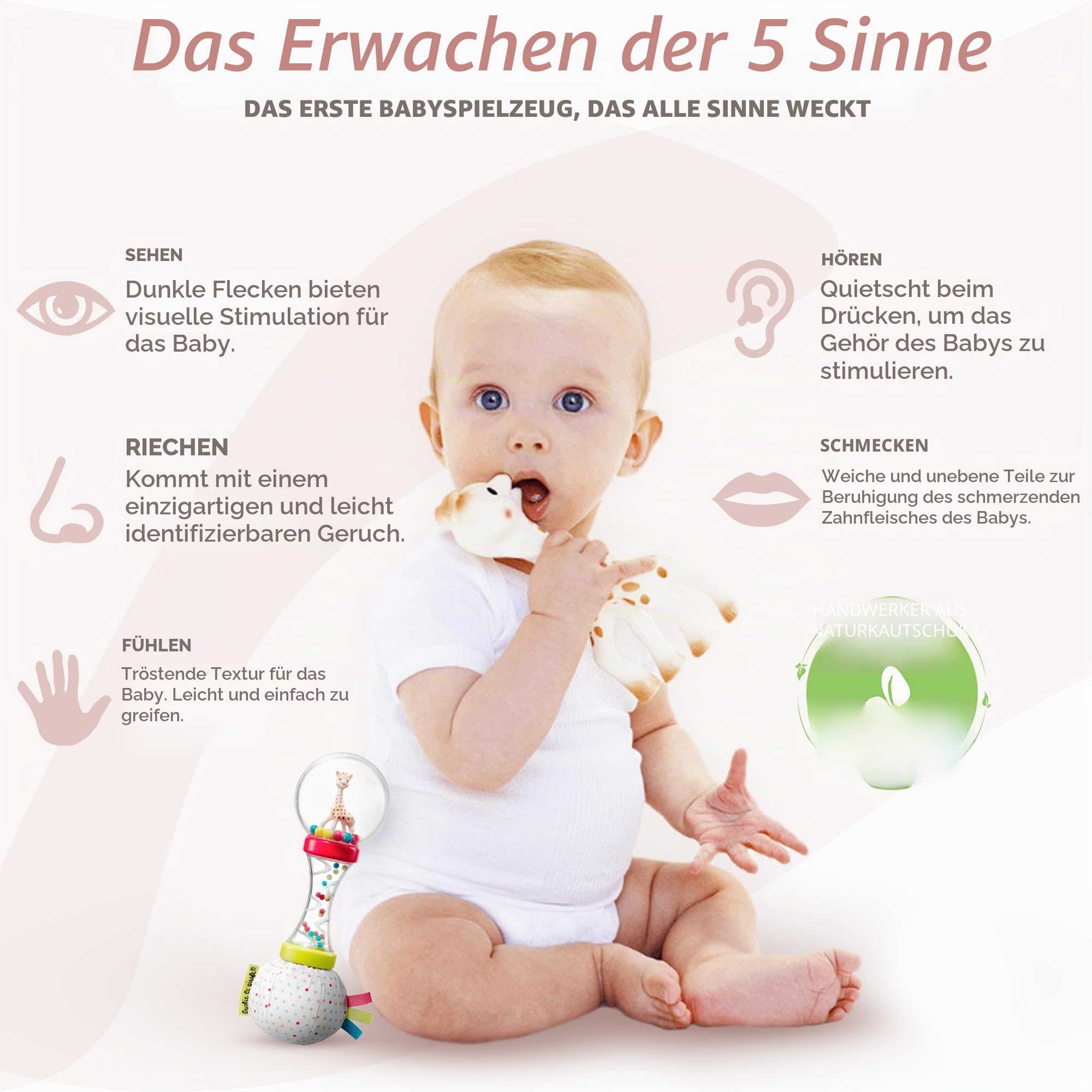 Sophie la Girafe - Geburts-Set + Soft-Rassel - Ab Geburt