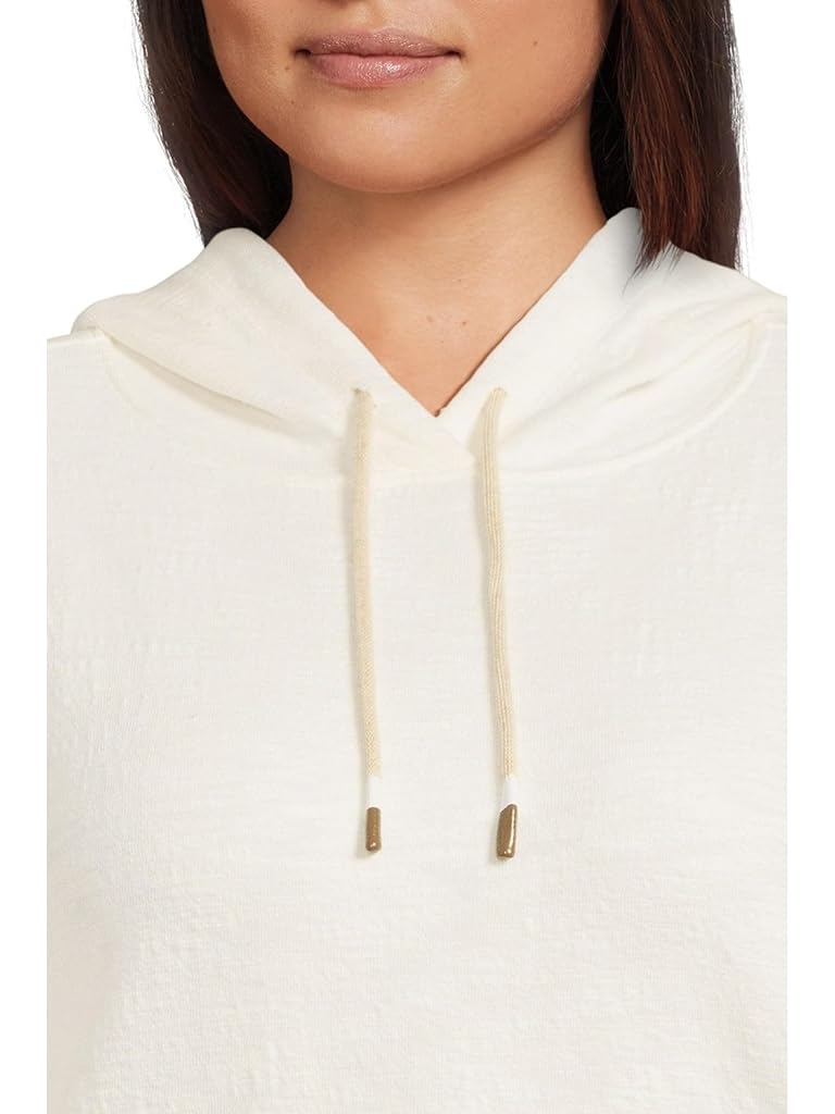 White Mod-o-doc Long Sleeve Hoodie Hi-lo Sweatshirt