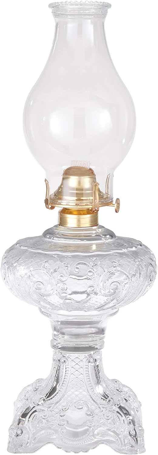 B&P Lamp® Clear Princess Feather Oil Lamp