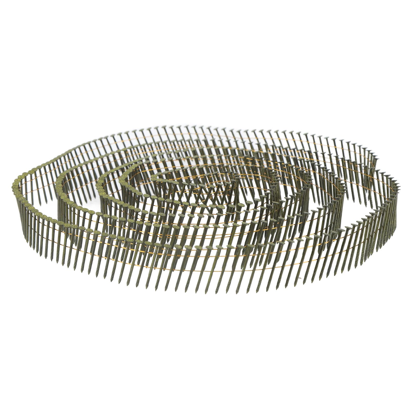 Chiodi a spirale da 15° 2,1x38 mm (0,1x1,5") 1600 CT - Chiodi per rivestimenti filettati con gambo ad anello per progetti di coperture e rivestimenti