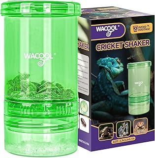 Cricket Calcium Powder Mixer for Reptiles, Cricket Feeder with Calcium for Reptiles, Reptile Calcium Duster Cricket Food for Reptile Bearded Dragon Gecko Terrarium Tank Accessories