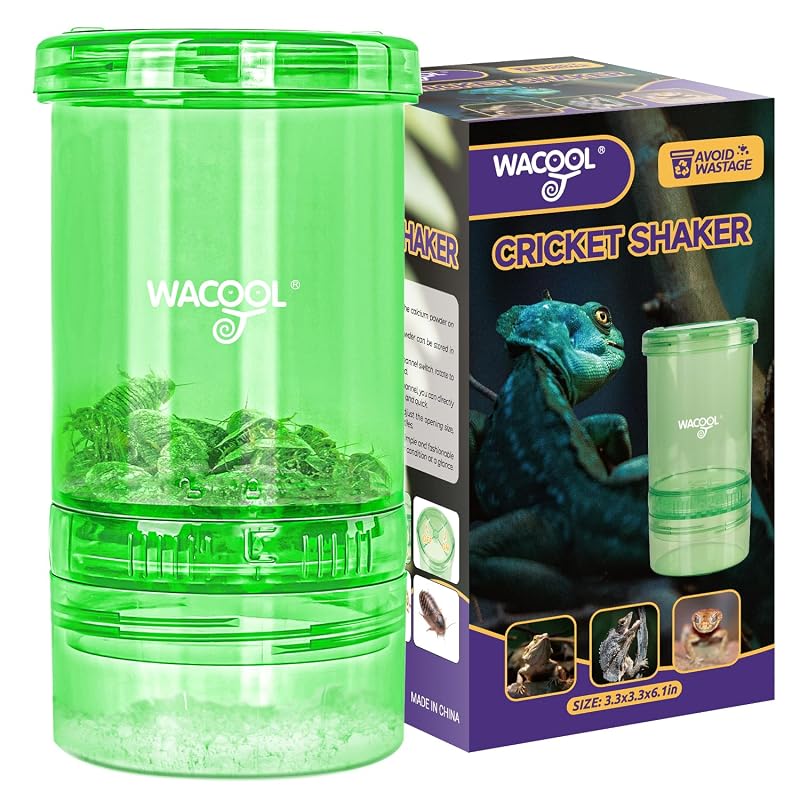 Polvilhador e Misturador de Grilos com Compartimento para Pó de Cálcio para Répteis WACOOL TERRA – 1 unidade