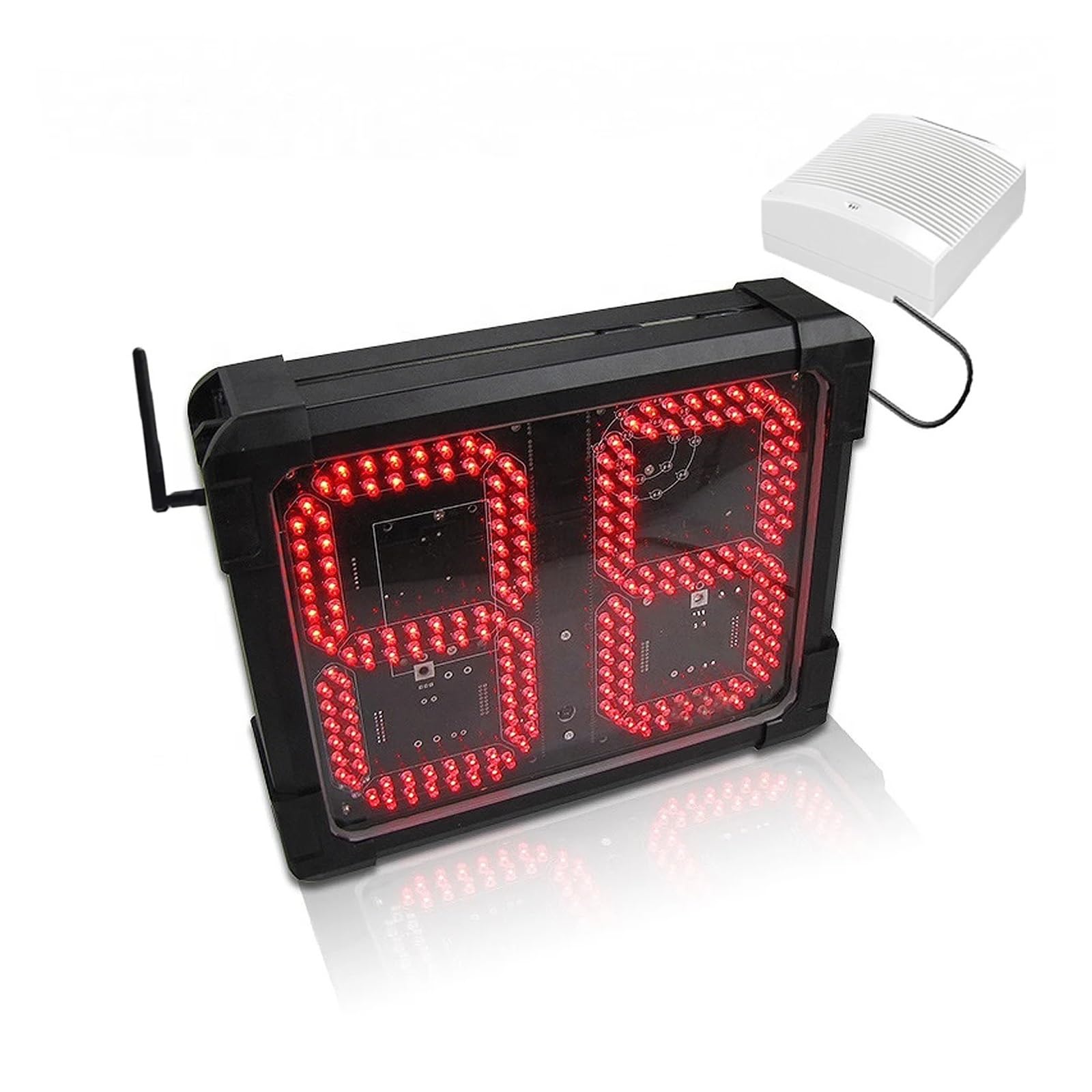 Elektronische Basketball-Anzeigetafel, synchronisierte rote Farbe, 12-Sekunden-Countdown-Spiel, LED-Uhr, 2 Stück