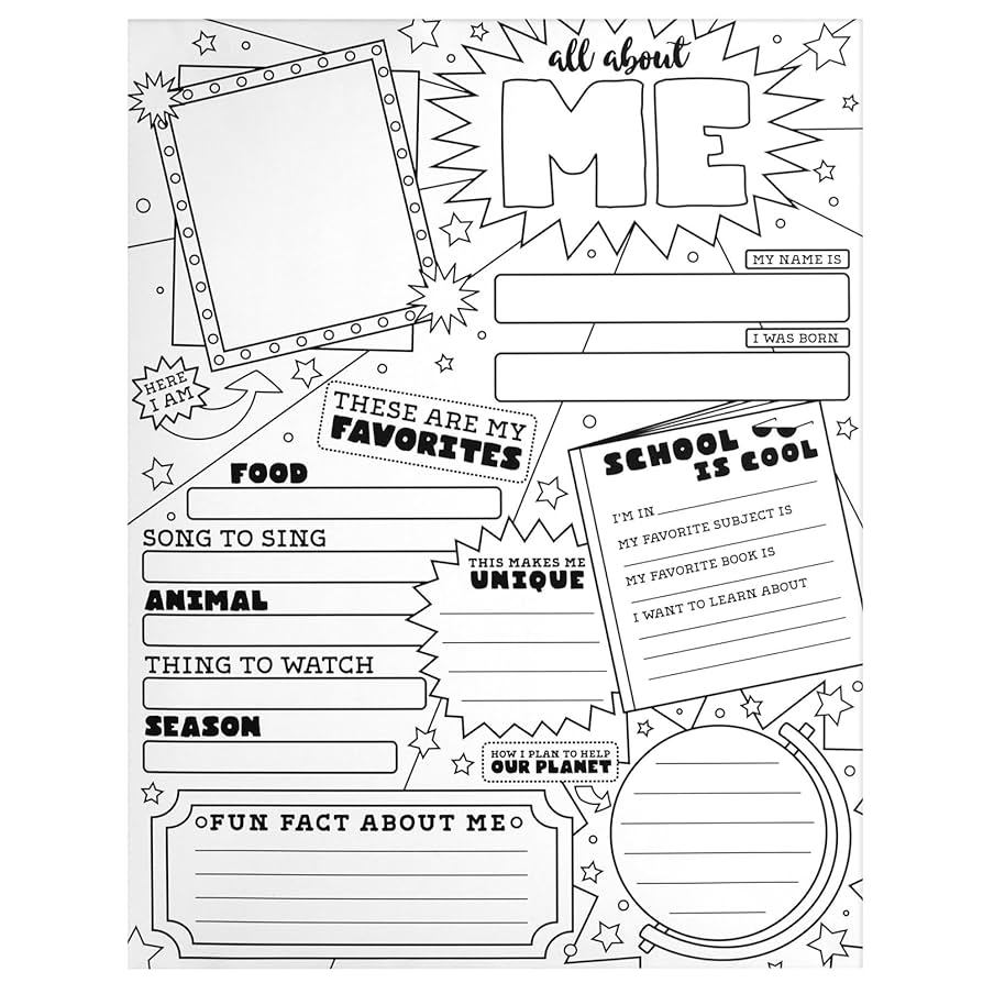Amazon.co.jp: Juvale 30枚パック Kids All About Me 教室