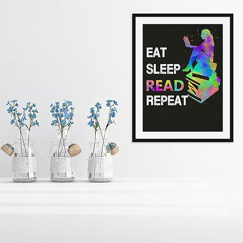 Miniatura 6 de Eat Sleep Read Repeat Quote Wall Art, 11x14 Unframed Print Poster, Gift for Book Lovers, Readers, English Teachers or Librarians