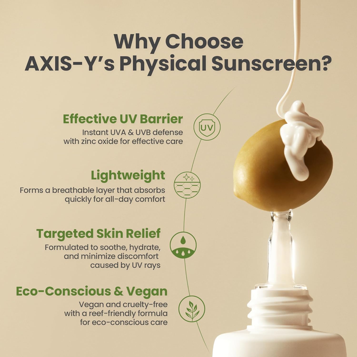 AXIS-Y Complete No-Stress Physical Sunscreen V3 - SPF 50 Mineral Face Sunscreen Moisturizer with 2% Niacinamide, Zinc Oxide for Broad Spectrum Sun Care - Vegan Korean Skin Care -1.69 fl. oz. - Image 5