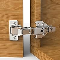 Vista 1 de Furniware Paquete de 2 1 par de bisagras Lazy Susan de 165 grados, superposición completa oculta para gabinete, armario, puerta plegada, combinación