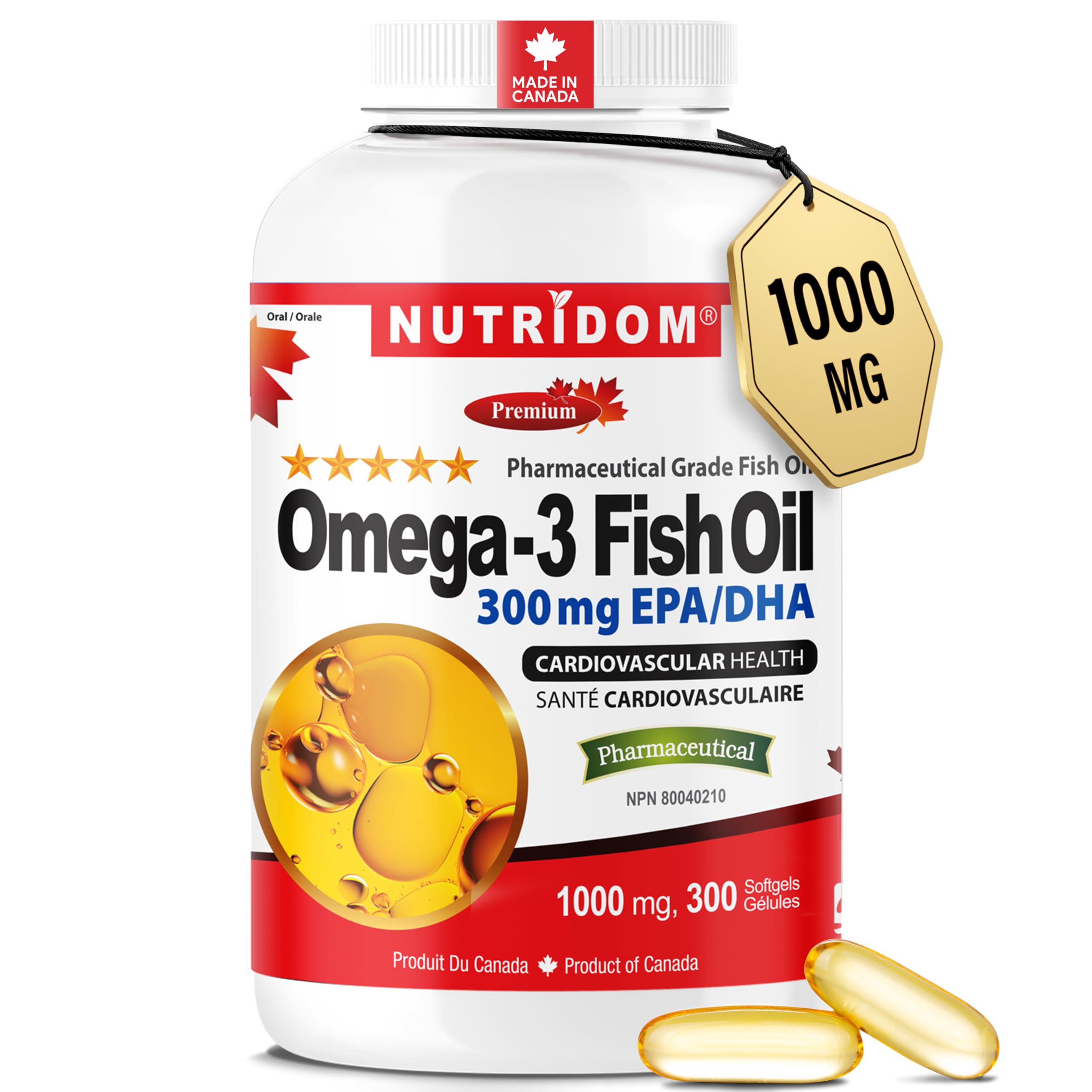 Nutridom Omega-3 Fish Oil 1000mg