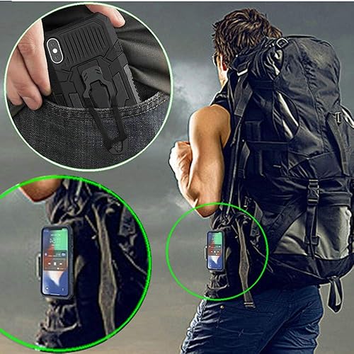 Miniatura 7 de Funda para Samsung A02S, Galaxy A02S con vidrio templado, ultra delgada a prueba de golpes, funda protectora con clip magnético TPU Slim Fit (negro)