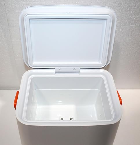 Miniatura 6 de Frigidaire EFMIS308 - Mini nevera portátil para bebidas con apertura superior, capacidad para 6 latas o 4 L, asa de transporte similar al cuero,