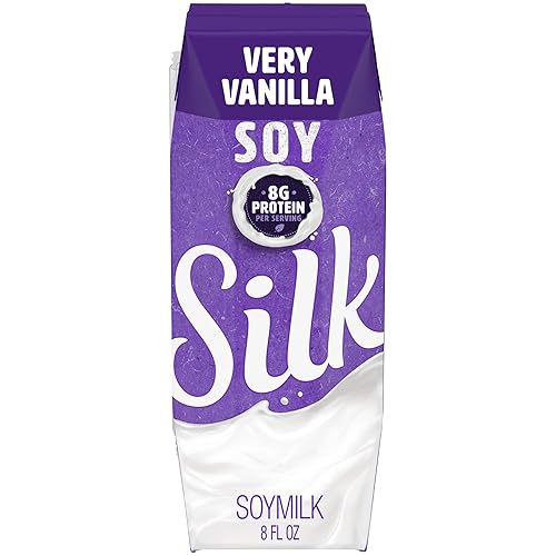Miniatura 10 de Silk Leche de soya estable para estantes, individual, muy vainilla, sin lácteos, vegano, proyecto verificado sin OMG, 8 onzas, paquete de 18