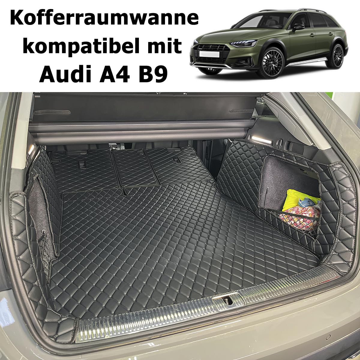 Kofferraumwanne für Audi A4 V (B9) Kombi (Avant) 2015-2025 | Kofferraummatte kofferraum schutzmatte