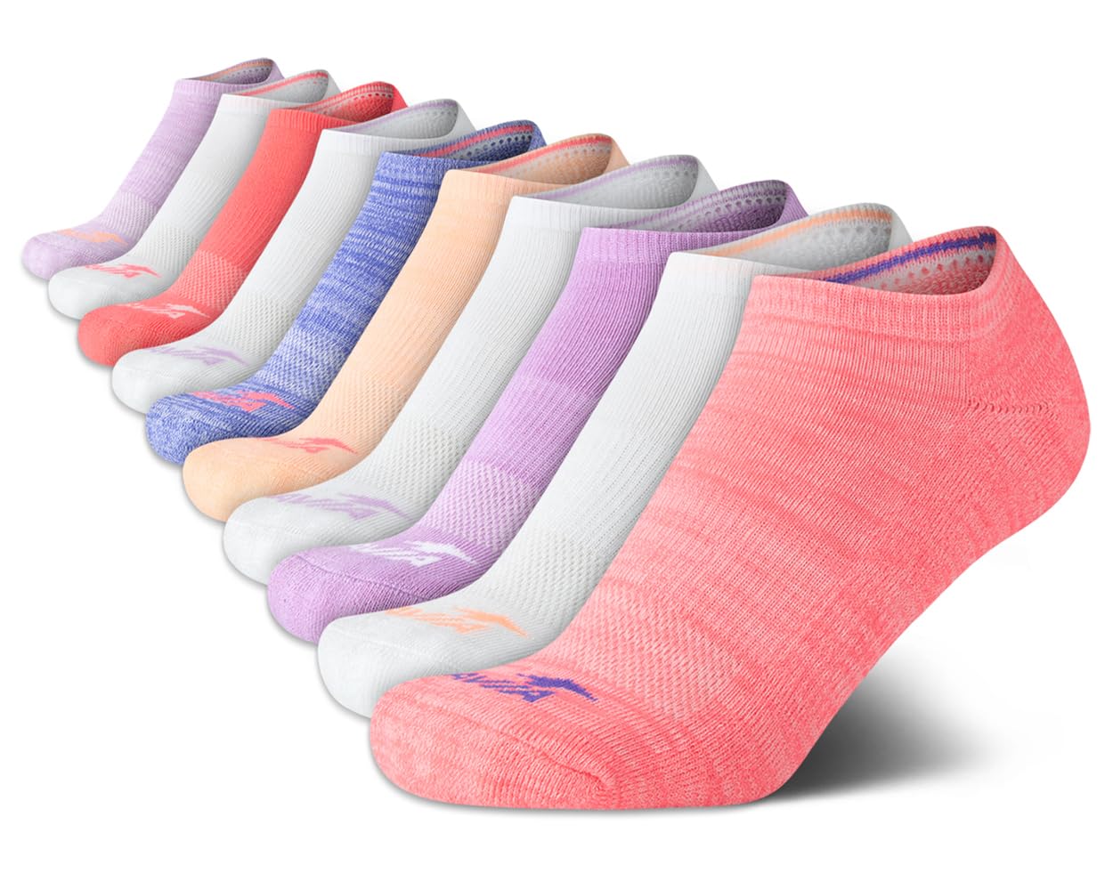 Avia Womens Low Cut Socks - 6/10 Pack Performance Stretch Cushioned Moisture Wicking Athletic No Show Socks for Women (4-12)