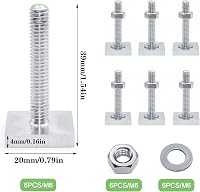 Nuyoah T-Nut M6x35mm Tetőcsomagtartó Adapter Thule Kompatibilis 6db 2