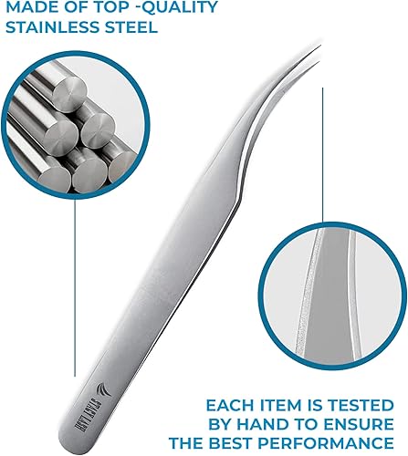 Miniatura 5 de Stacy Lash STL-1 Pinzas de extensión de pestañas aislantesSuministros para extensiones clásicas y pestañas postizas individualesHerramienta