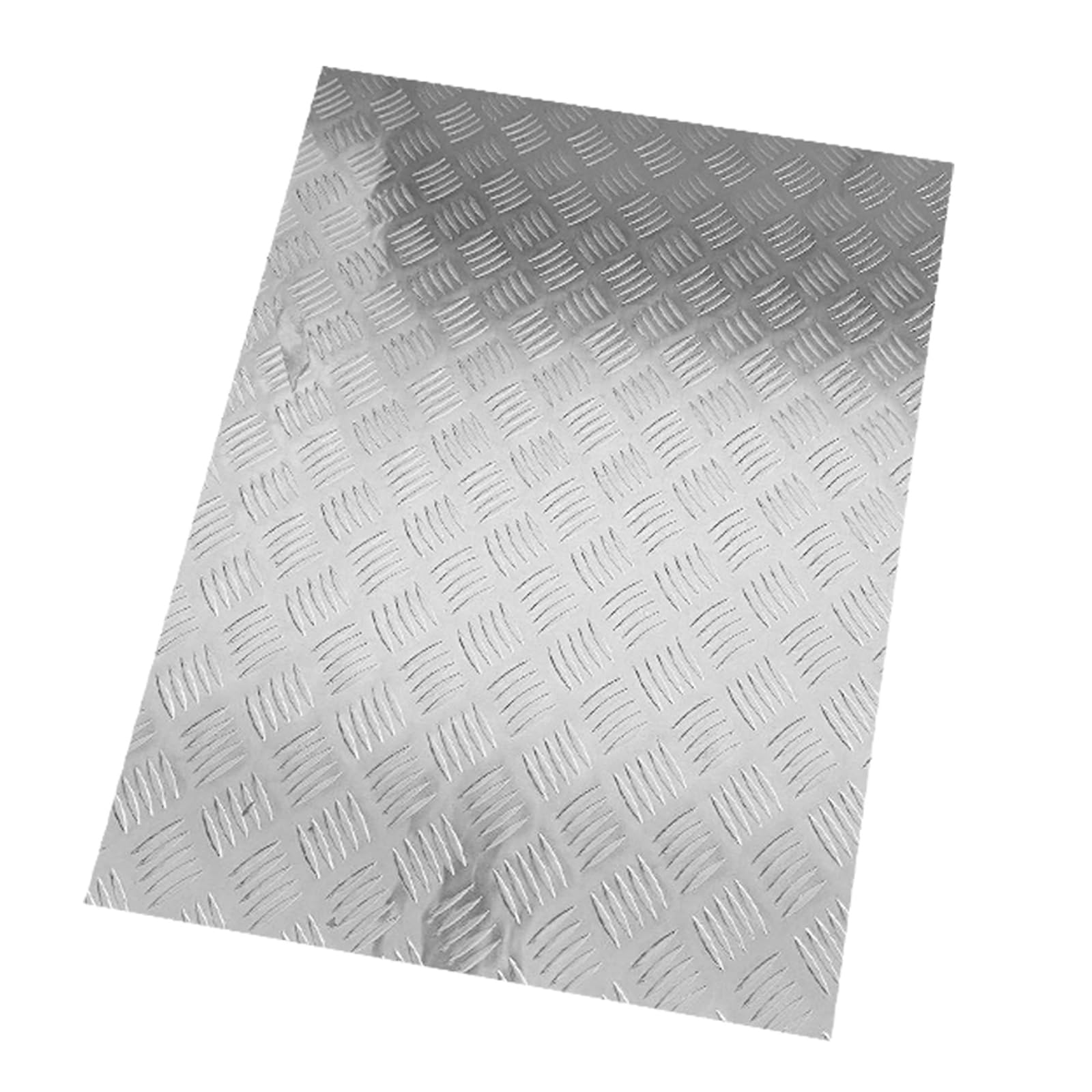Dfdpaxl Light/Silver Non-Slip Aluminium Metal Sheet Aluminum Alloy Plate Square Embossed Panel 600×100Mm Suitable For Decoration, Construction,600×100×1.5Mm