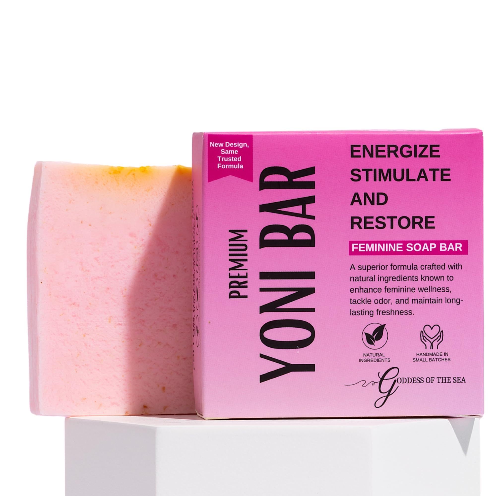 Premium Yoni – Natural Feminine Care Soap for pH Balance, Odor Control & Hydration | Organic Herbal Ingredients | Gentle Yet Effective for Daily Intimate Hygiene | Handmade & Vegan (3oz)