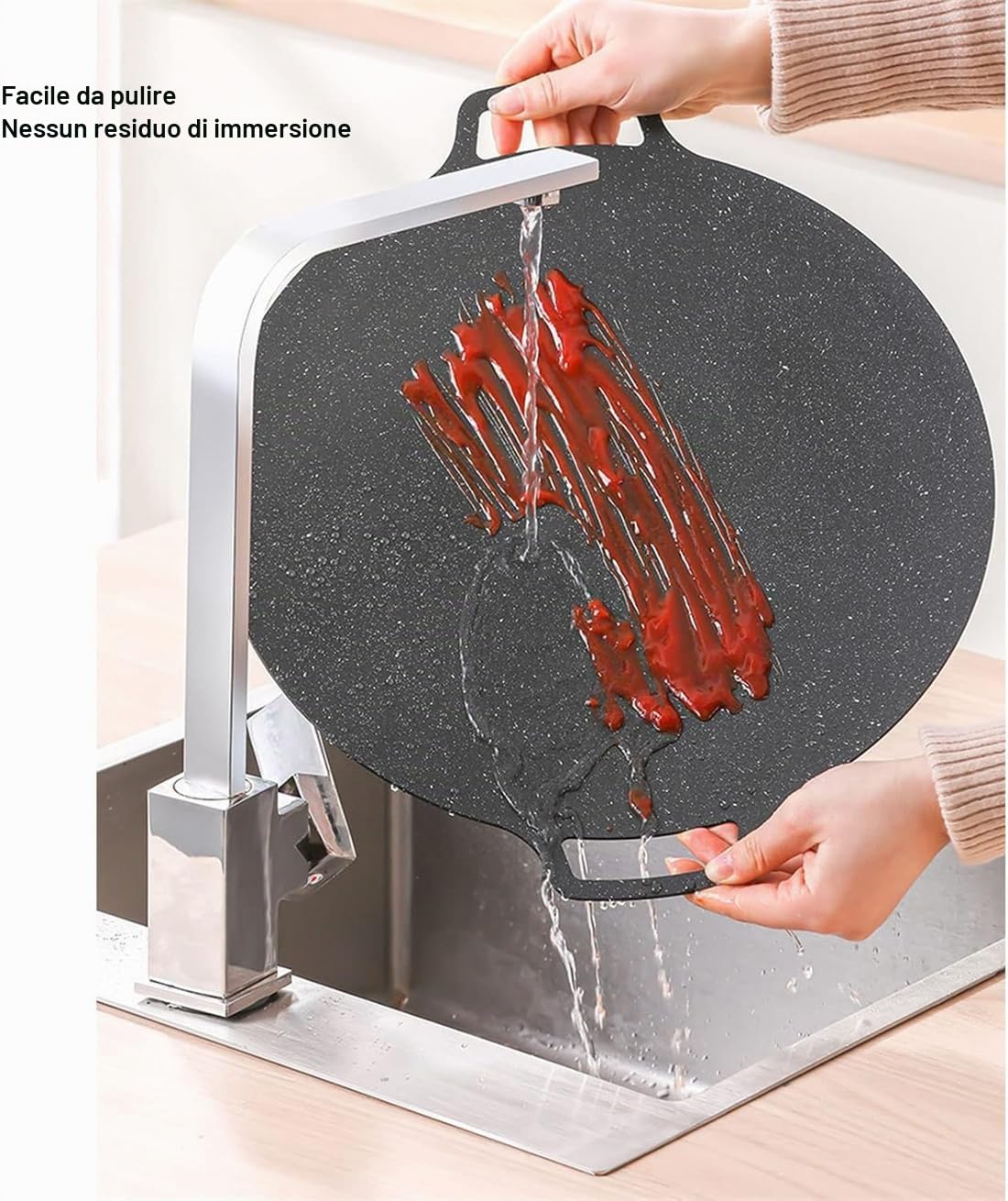 Bistecchiera coreana, in ferro con rivestimento antiaderente, multifunzione, per carne, pancake, costolette, vassoio sul fornello di riscaldamento per la casa