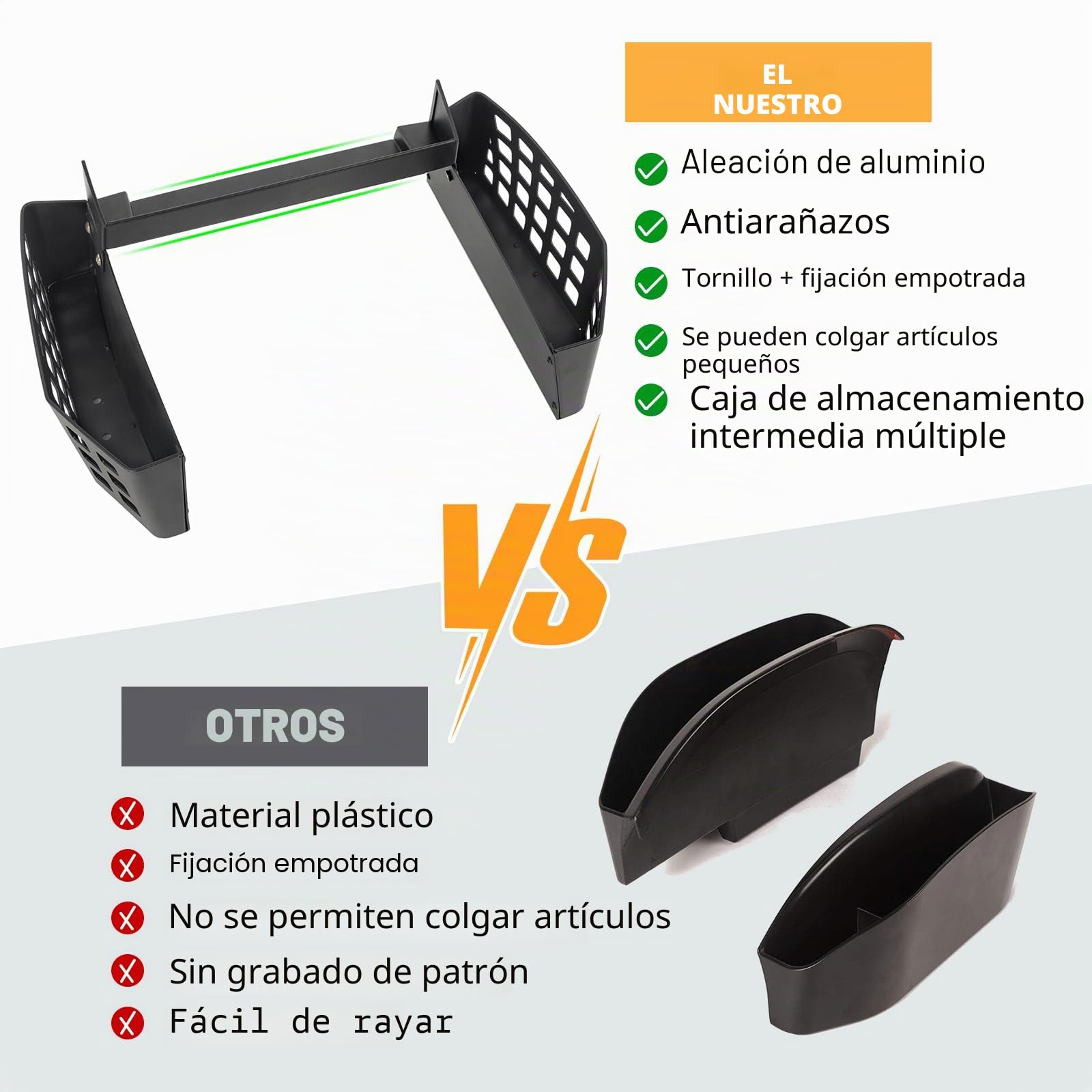 MAIKER - Caja de almacenamiento de metal para palanca de cambios JK de transmisión automática, consola central, bandeja de engranajes compatible con Jeep Wrangler JK JKU 2011-2018, estilo táctico