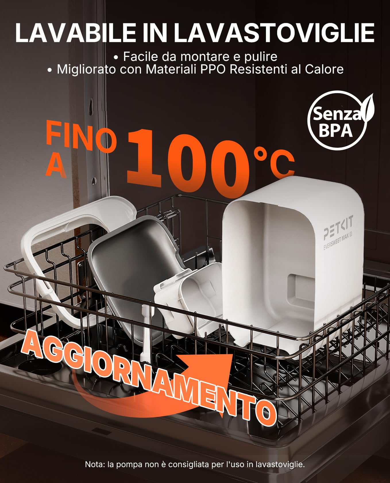 PETKIT EVERSWEET MAX 2 Fontanella per Gatti Senza Fili, 3L Fontana per Gatti con Sensore, Lavabile in Lavastoviglie, 25dB Ultra Silenziosa, Controllo App Intelligente, 5000 mAh Grande Autonomia